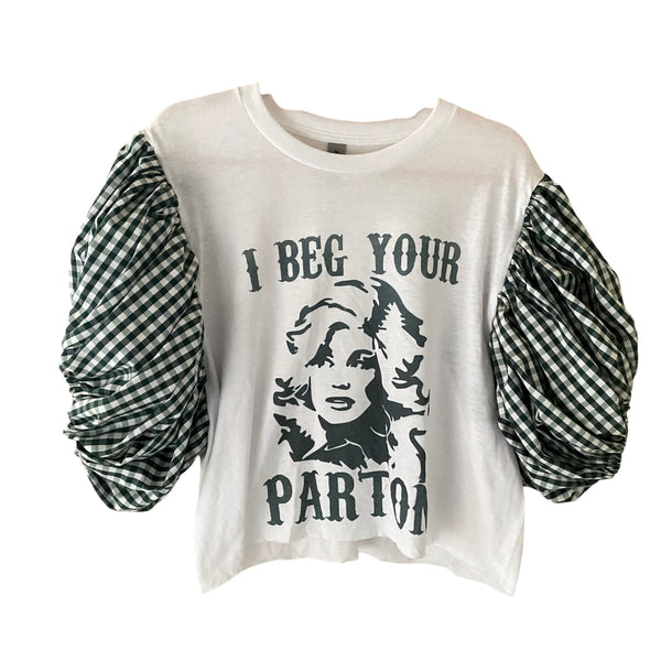 Dolly Black/White Gingham Puff
