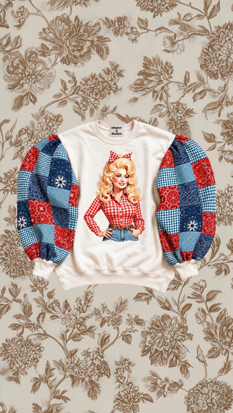 Fall Americana Dolly Puff Crewneck