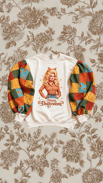 Happy Dollyween Patchwork Crewneck Puff