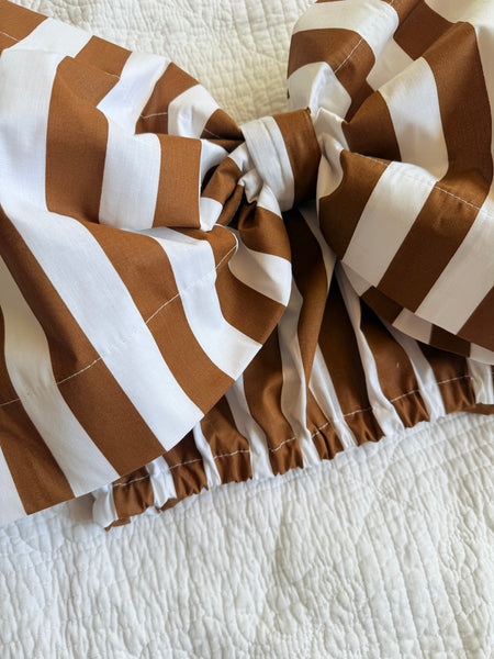 Caramel Striped Vivianna Bow Top
