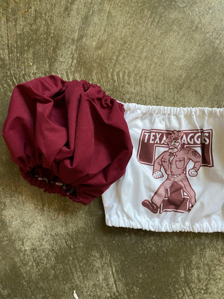 Texas A&M Colorblock Puff (Comes in off Shoulder or T-Shirt Puff)
