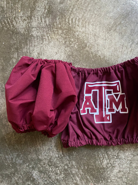 Texas A&M Monochrome Puff (Comes in off Shoulder or T-Shirt Puff)
