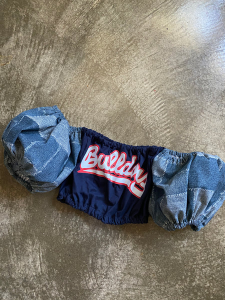 Bulldogs Navy Denim Puff (Comes in off Shoulder or T-Shirt Puff)