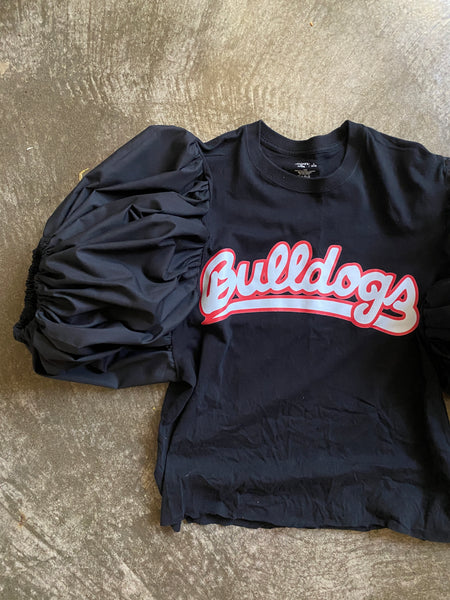 Bulldogs White Denim Puff (Comes in off Shoulder or T-Shirt Puff)
