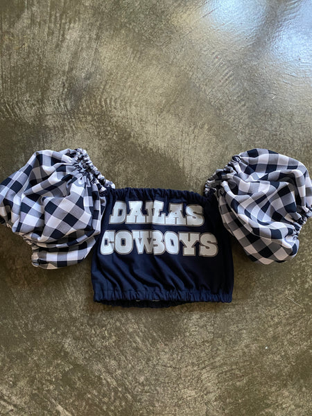 Dallas Large Gingham Puff (Choose between a T Shirt Puff or Off Shoulder)