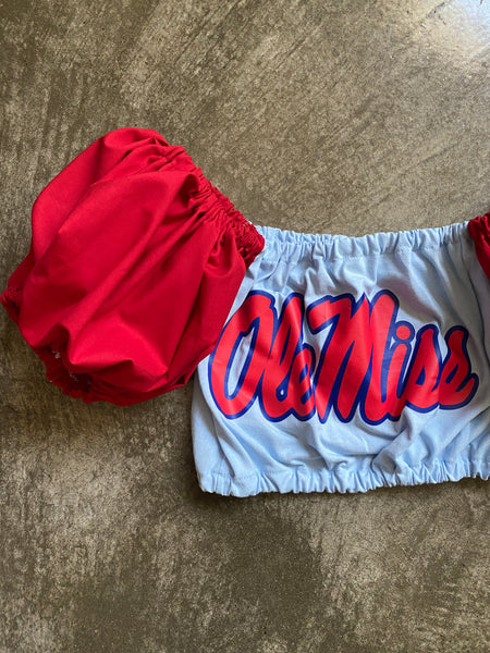 Ole Miss Colorblock Puff (Choose between a T Shirt Puff or Off Shoulder)
