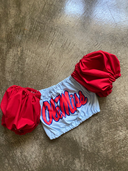 Ole Miss Colorblock Puff (Choose between a T Shirt Puff or Off Shoulder)